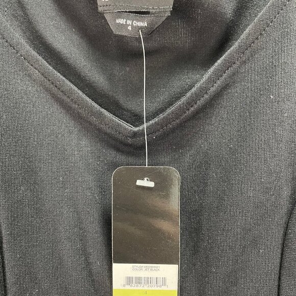 BEBE BLACK JUMPSUIT WITH SIDE ZIPPER AND POCKETS - Picture 6 of 8